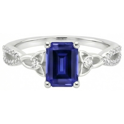 Emerald Sri Lankan Sapphire Natural Earth Mined Diamond ( Not Lab Grown ) Wedding Ring 3 Carats New