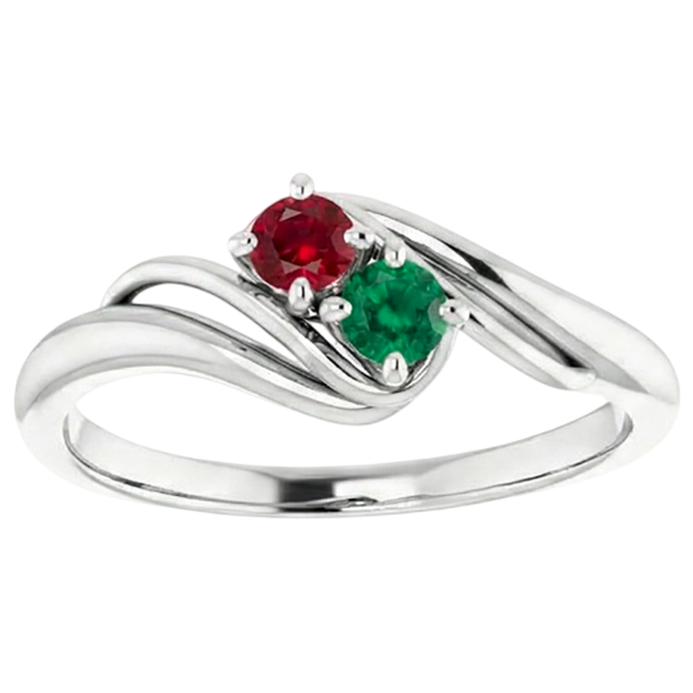 natural round ruby 1ct ring front view