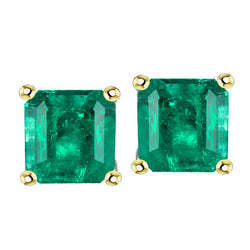 Earth-Mined GIA Certified Colombian Emerald Gemstone Earring 4 ct