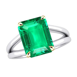 Brilliant Precious Stone Ring with GIA Certified Emerald – 4 ct