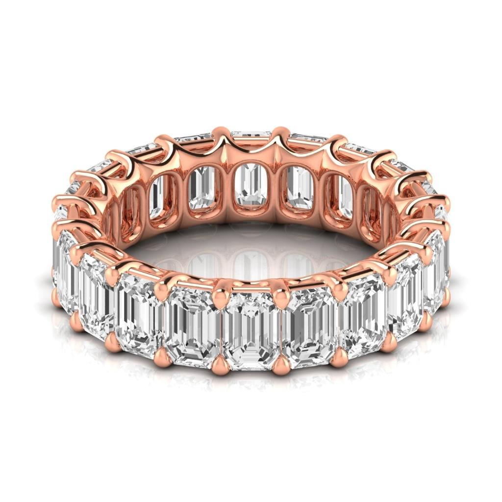 Eternity Band 14K Rose Gold with Brilliant Diamond – front view