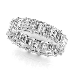 14K White Gold Eternity Band with Diamond – 9 ct