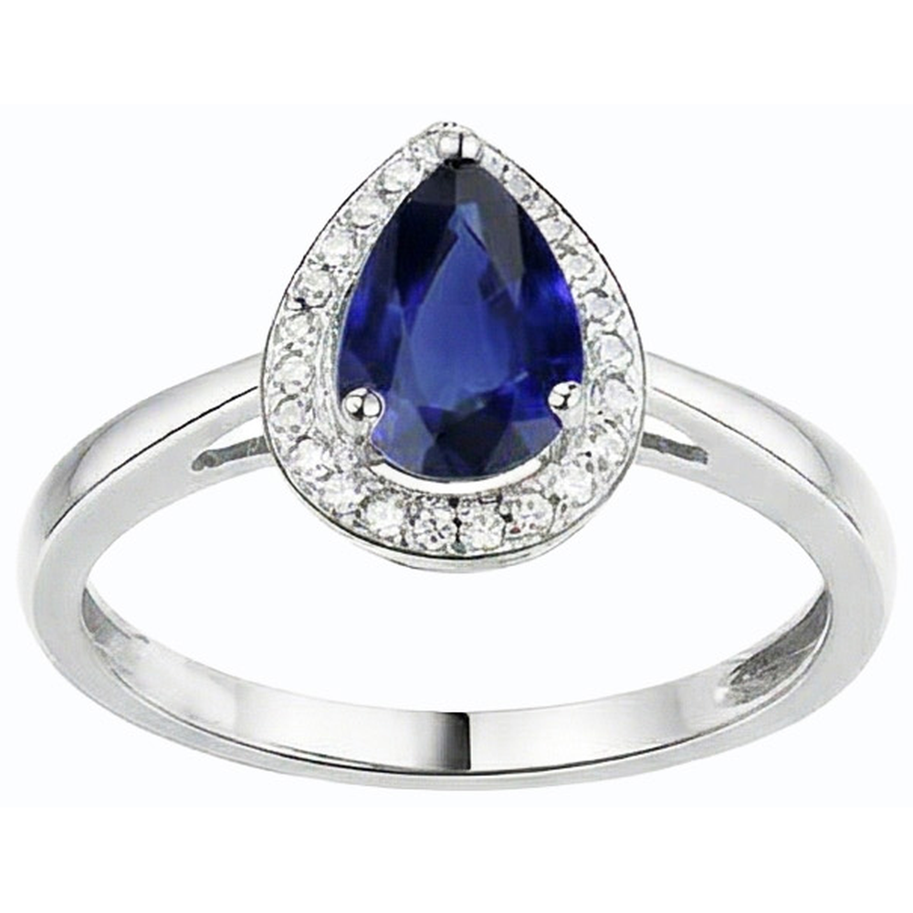 Engagement Halo Srilanka Sapphire Ring & Natural Earth Mined Diamond ( Not Lab Grown )s 3.50 Carats