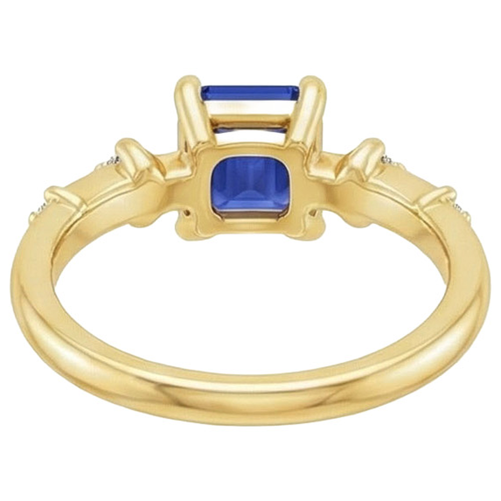natural emerald sapphire 3.50ct ring top view