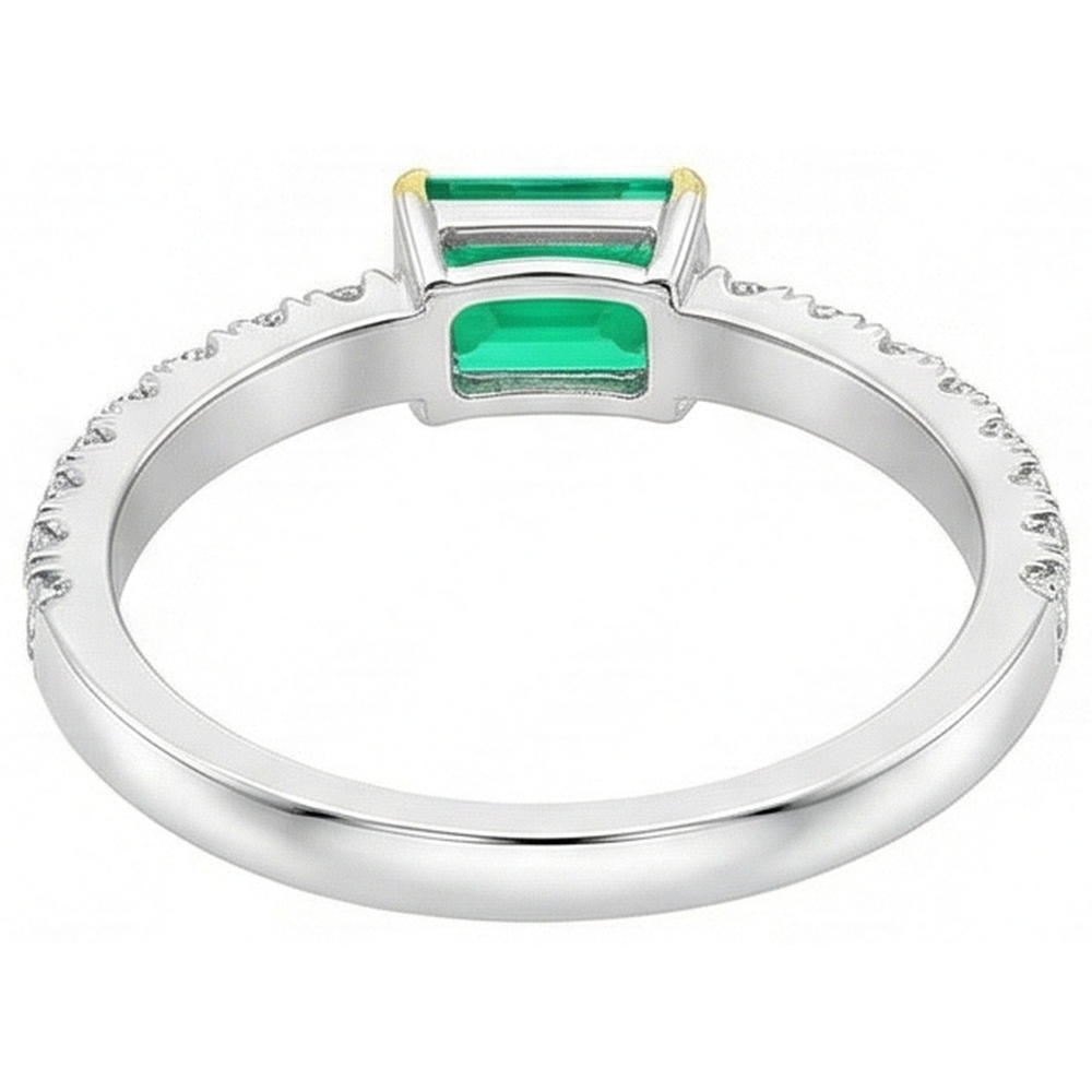 Refined Colored Stone Ring 1 ct – back view