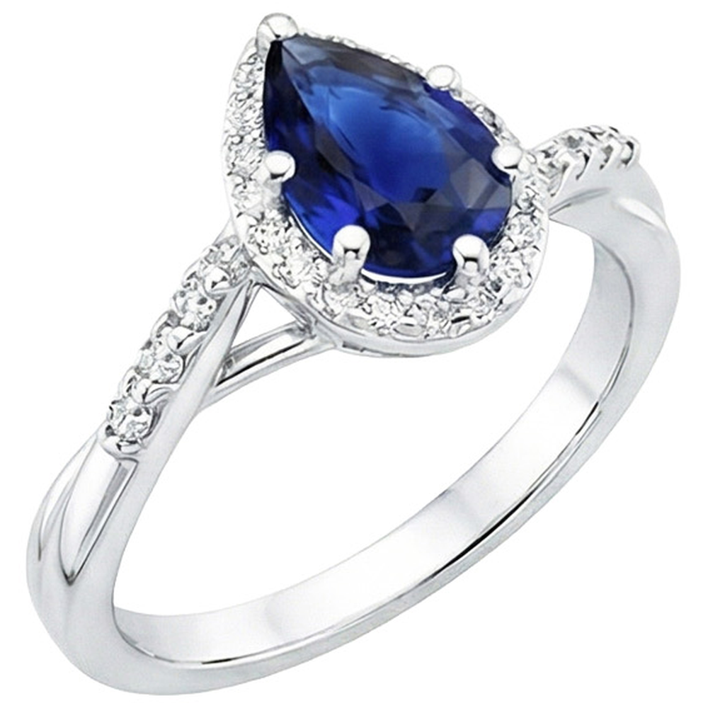 natural round sapphire 5ct ring close up detail