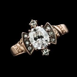 Engagement Ring Old Cut Cushion Real Natural Earth Mined Diamond Antique Style 4.25 Carats