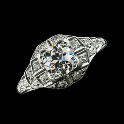 Engagement Ring Old Cut Round Genuine Natural Earth Mined Diamonds 3 Carats 14K Gold Jewelry