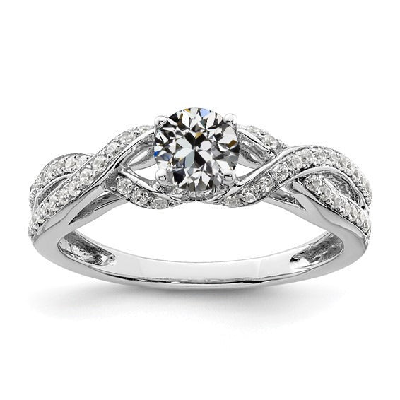 Engagement Ring Old Mine Cut Real Diamond Twisted Shank 2.75 Carats - Engagement Ring-harrychadent.ca