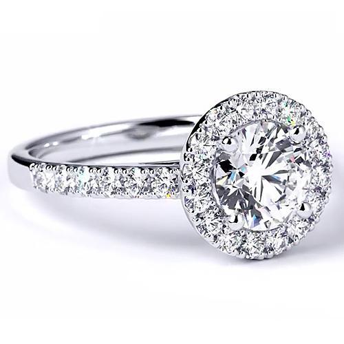Engagement Ring Round Natural Diamond 2.50 Carats 