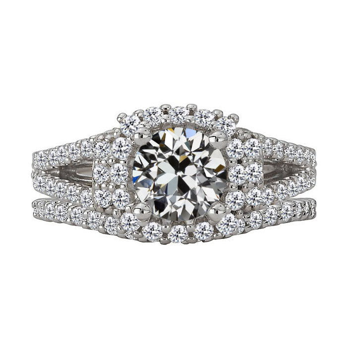 Engagement Ring 14K White Gold with Brilliant Diamond – main view