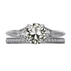 Natural Antique Cushion Diamond Proposal Ring – 3.50 ct in 14K