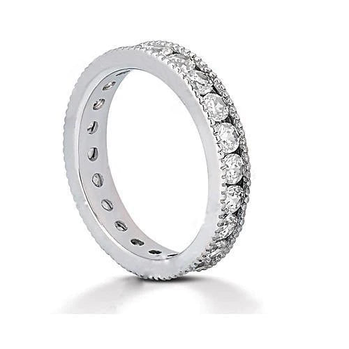 Engagement Band 2.10 Ct. Round Lab Grown Diamonds New Jewelry