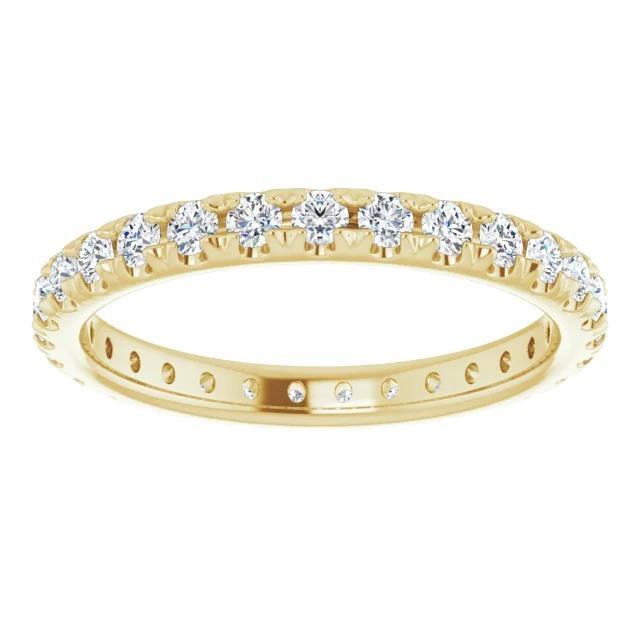 Eternity Lab Grown Diamond Band 0.87 Carats Yellow Gold Jewelry