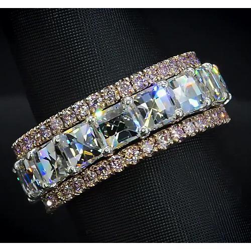 Eternity Wedding Band 9.20 Carats Lab Grown Diamond Two Tone Women Jewelry - Eternity Band-harrychadent.ca