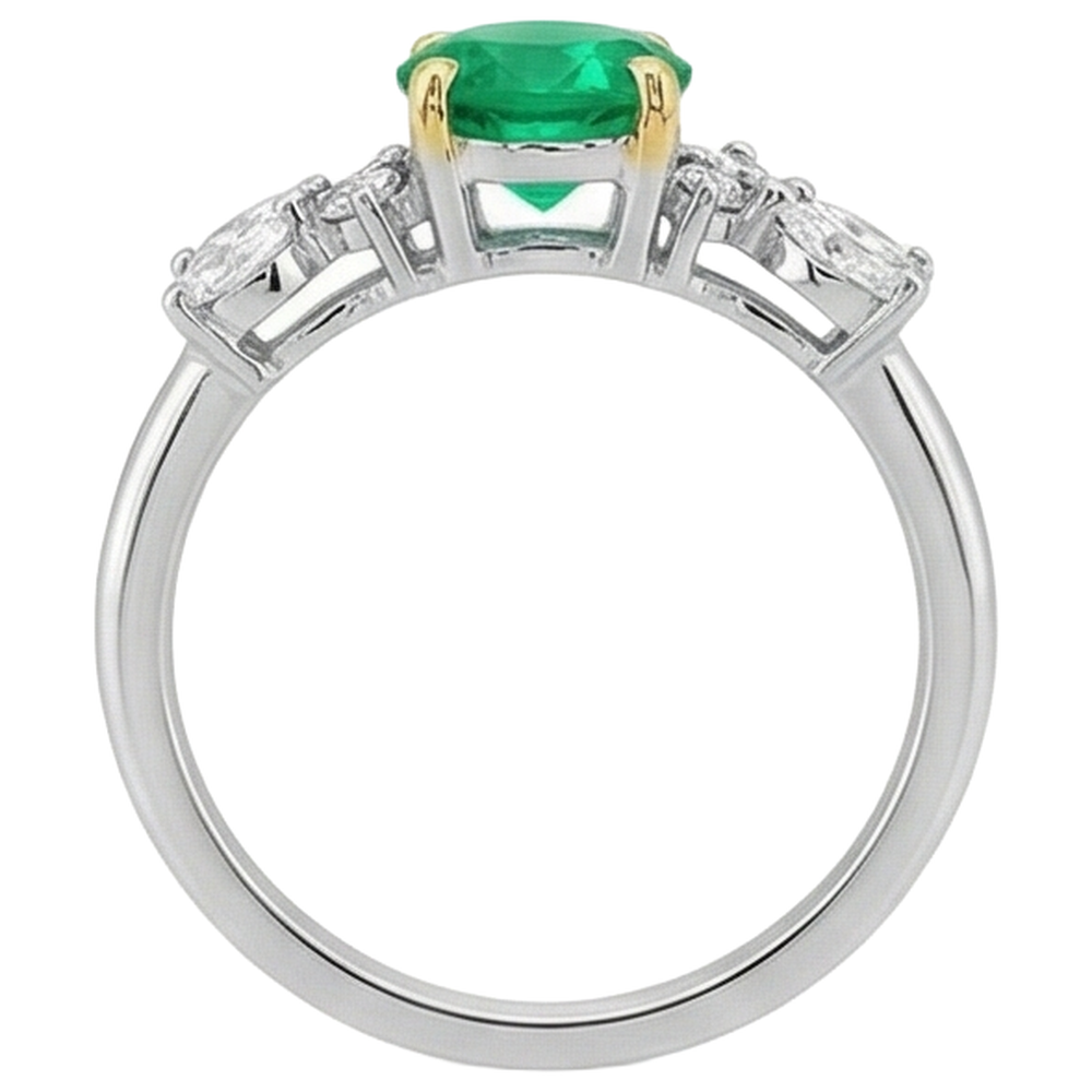 Timeless Precious Stone Ring 2 ct – profile view