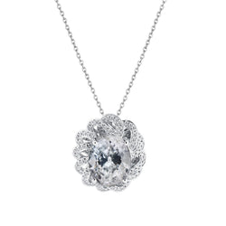 Fine Diamond Old Mine Cut Pendant Necklace 2.50 ct – 14K White