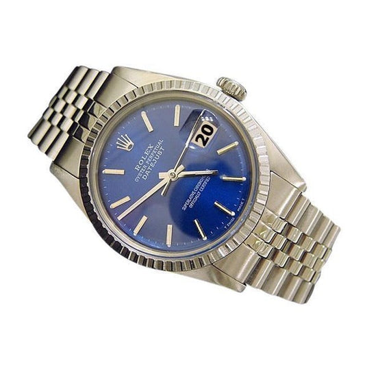 Mens Blue Dial Date Watch