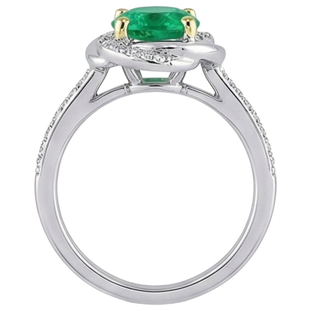 Handcrafted Gemstone Ring 1 ct – back view