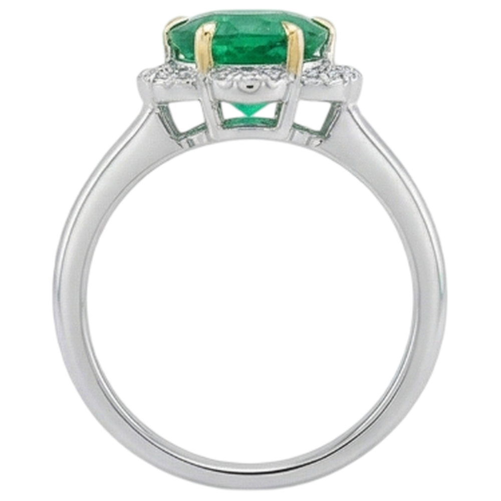 Premium Colored Stone Ring 2.50 ct – back view