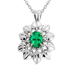 Earth-Mined GIA Certified Emerald Gemstone Pendant 4 ct