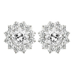 Brilliant Diamond Stud Earrings 7 ct F/VS1 – 14 Karat White Gold