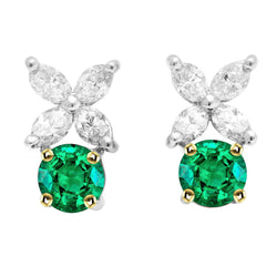 Colombian Emerald Gemstone Earring – GIA Certified 2 ct 14 Karat