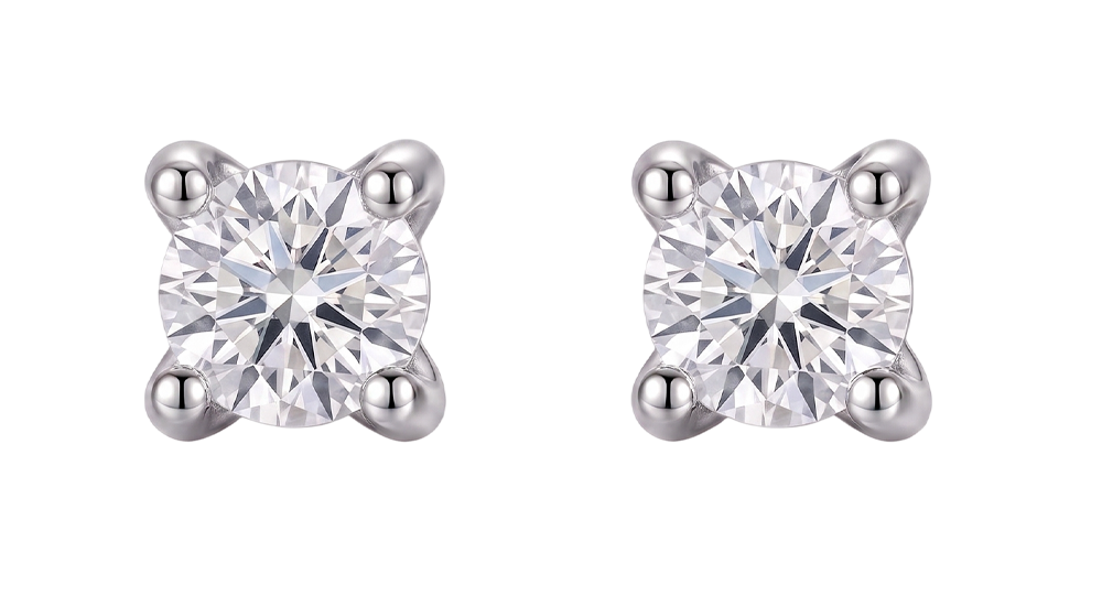 GIA Certified Ladies Studs Earring Prong Set 2.16 Ct Round Real Natural Earth Mined Diamond ( Not Lab Grown ) s White Gold