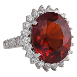 Garnet Gemstone Women's Cocktail Ring