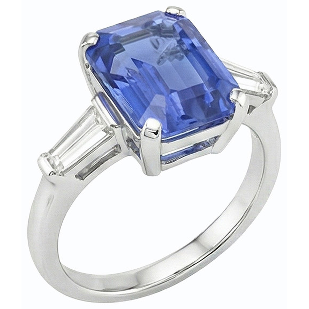 natural emerald sapphire 2.50ct ring close up detail