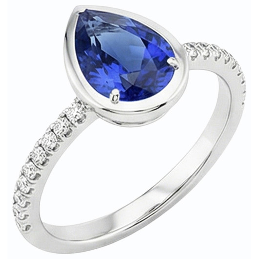 natural round sapphire 3.50ct watch side angle