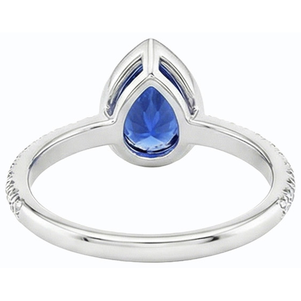 natural round sapphire 3.50ct watch close up detail