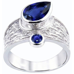 Gemstone Ceylon Sapphire Ring Antique Style 2.75 Carats Women Jewelry