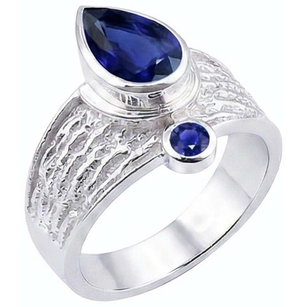 Gemstone Ceylon Sapphire Ring Antique Style 2.75 Carats Women Jewelry