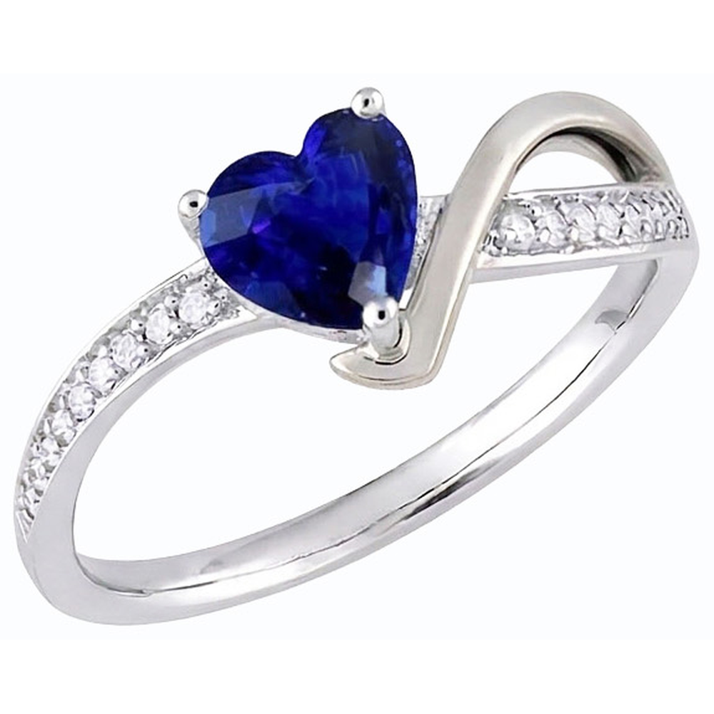 natural round sapphire 2.50ct ring close up detail