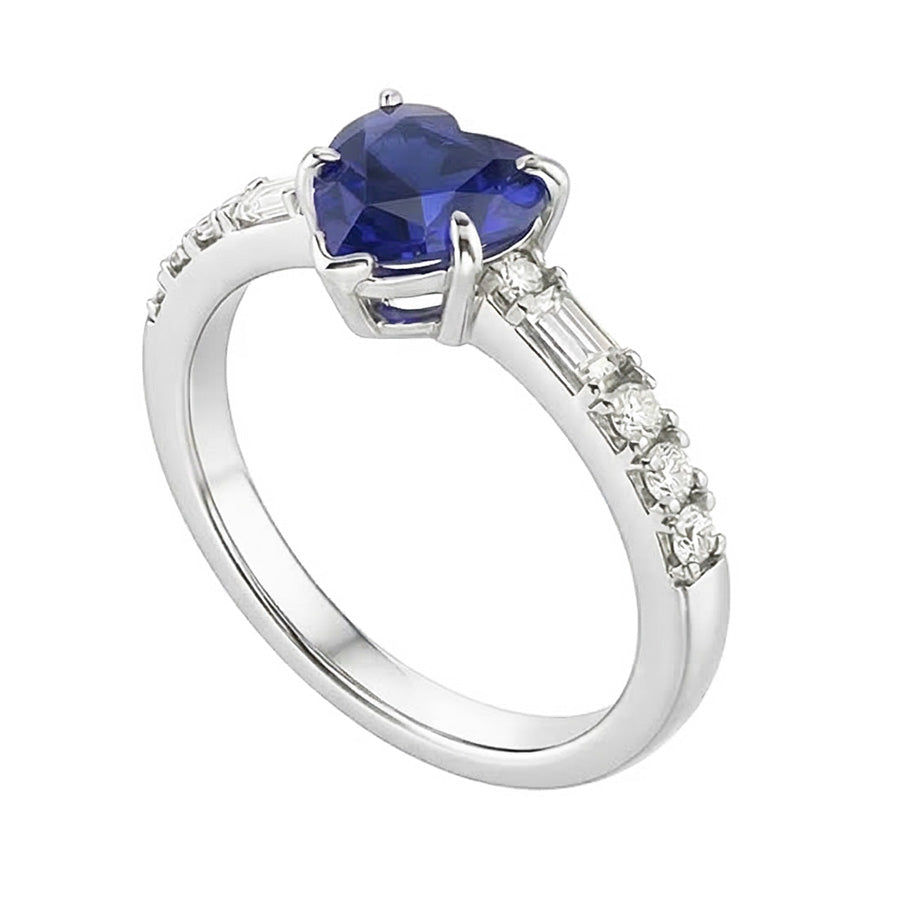 natural round sapphire 2.50ct ring side angle