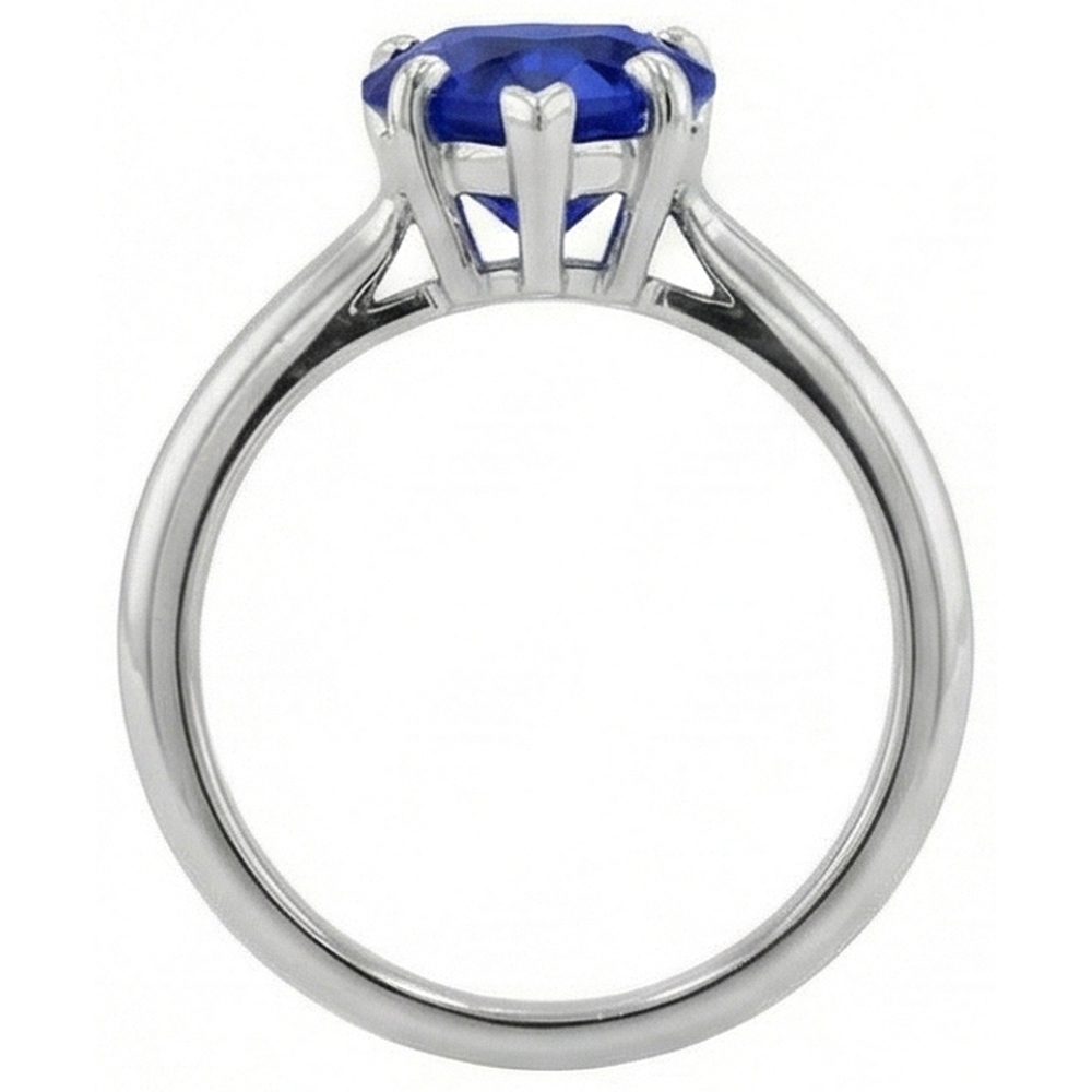 natural heart sapphire 2.50ct ring profile view