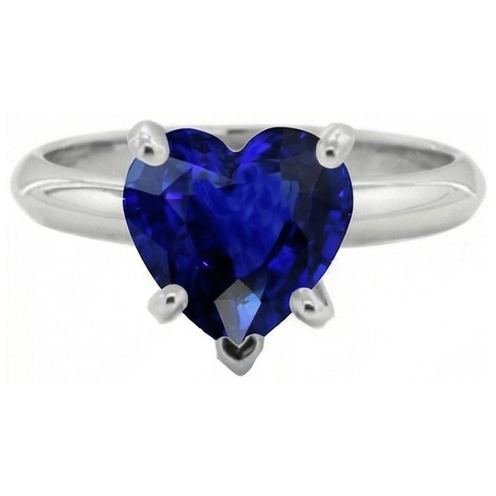 natural heart sapphire 2.50ct ring close up detail