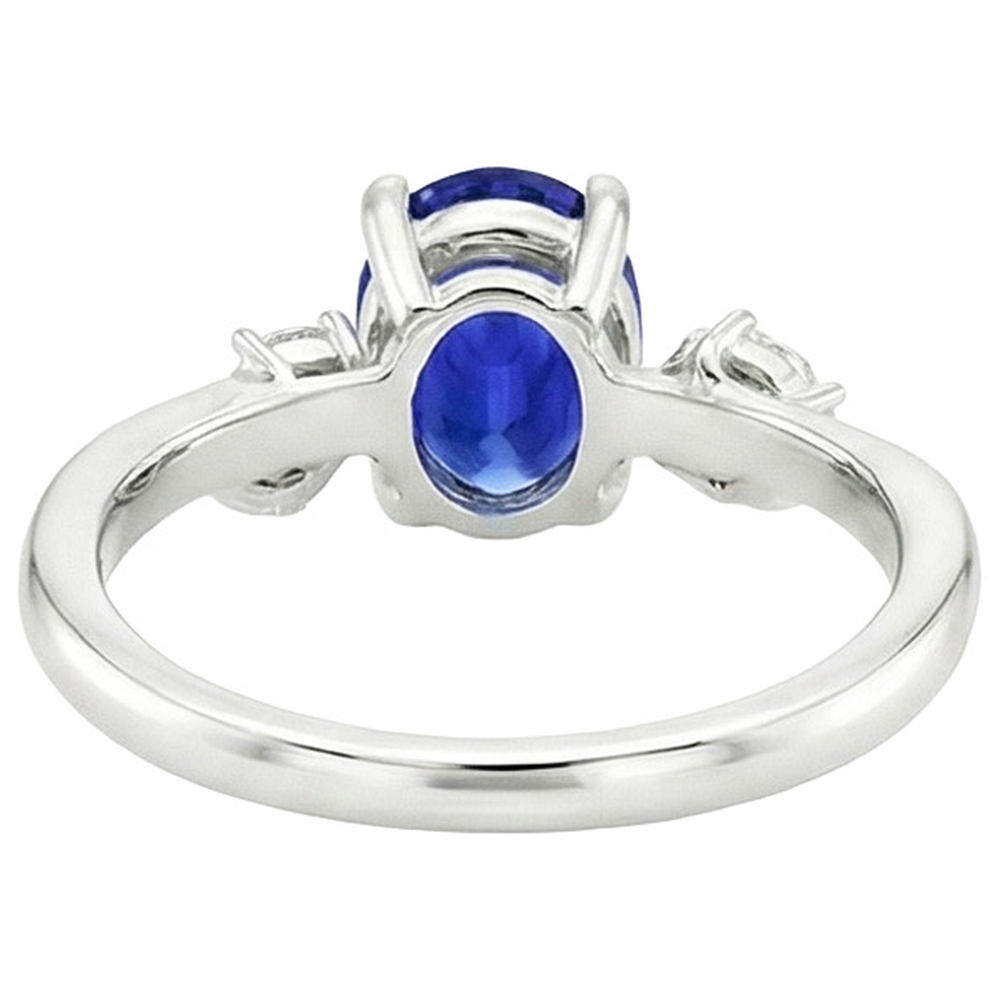 Gemstone Jewelry Blue Sapphire Ring & Natural Earth Mined Diamond ( Not Lab Grown )s 4.50 Carats