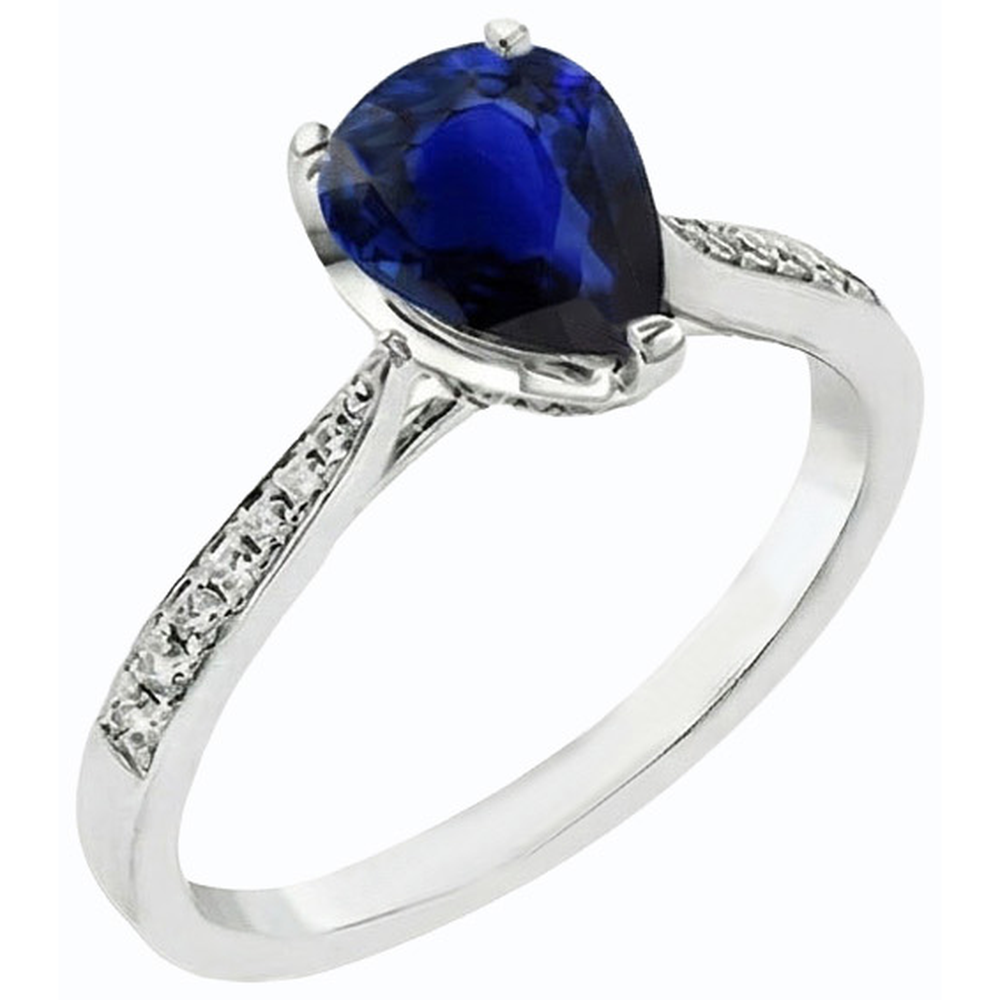 natural round sapphire 2.50ct ring side angle