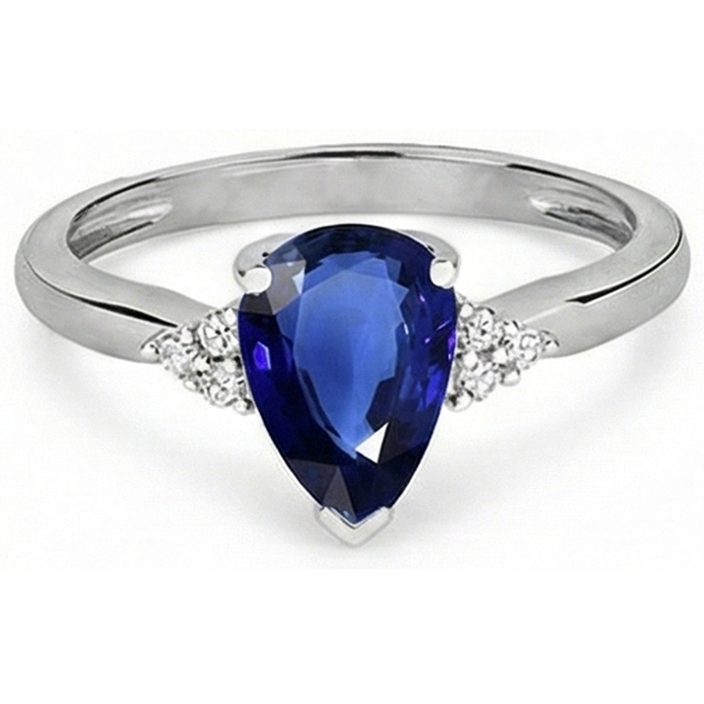 natural round sapphire 2.50ct ring side angle