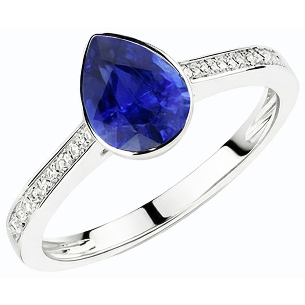 natural round sapphire 3ct watch side angle