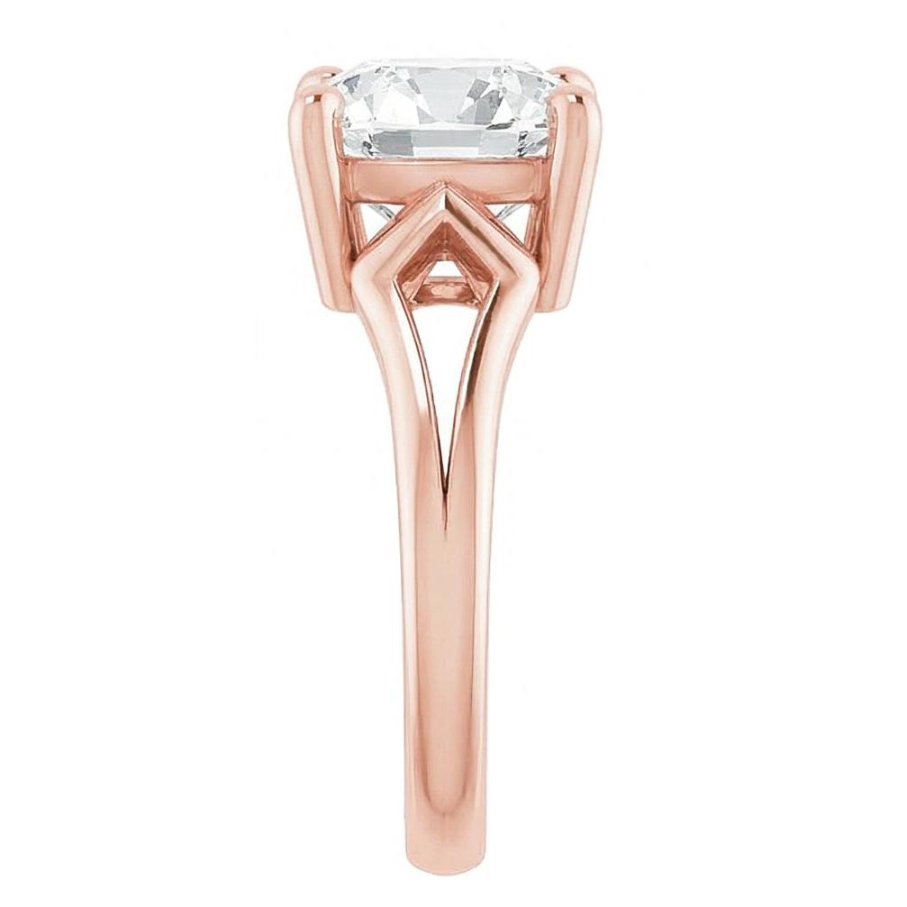 Genuine 6.5 Carat Cushion Natural Earth Mined Diamond ( Not Lab Grown ) Ring For Women