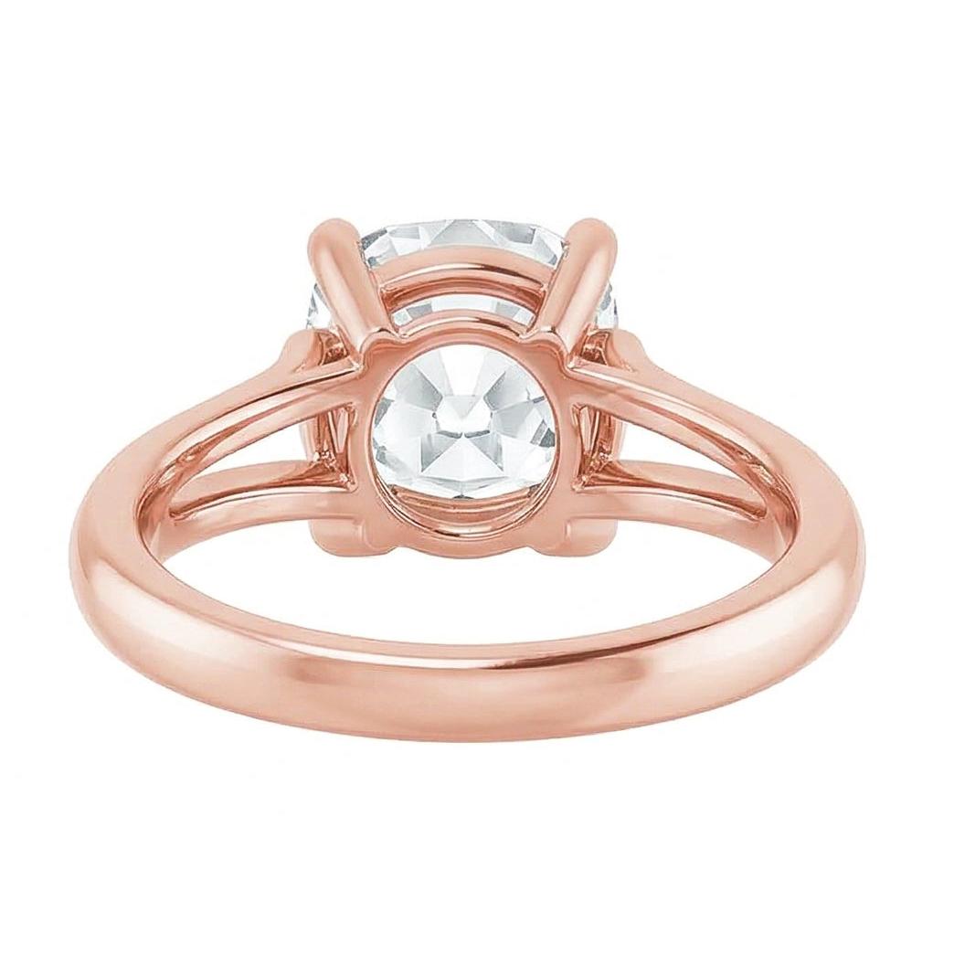 Genuine 6.5 Carat Cushion Natural Earth Mined Diamond ( Not Lab Grown ) Ring For Women