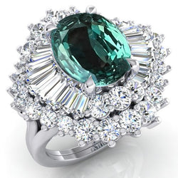Genuine Alexandrite Natural Earth Mined Diamond Ring