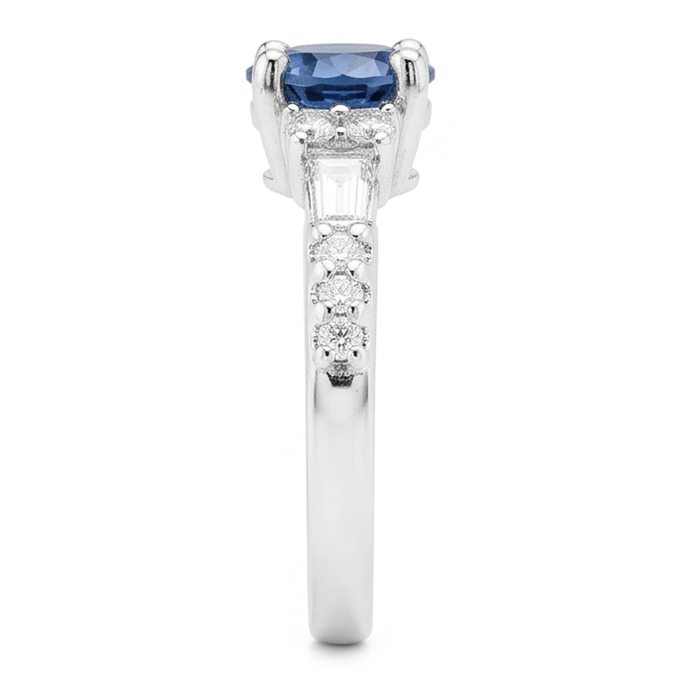 Genuine Blue Natural Earth Mined Diamond ( Not Lab Grown ) Ring