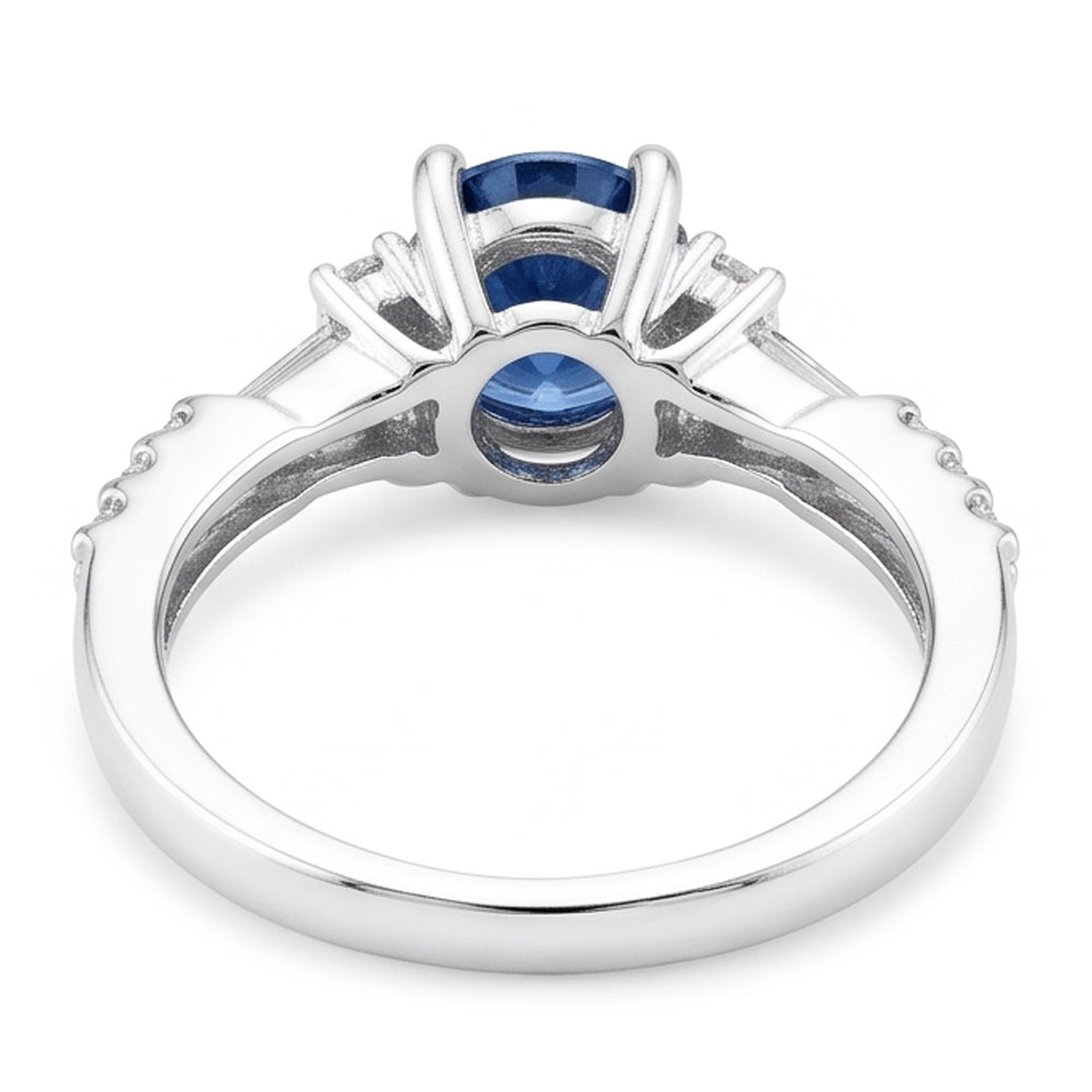 Genuine Blue Natural Earth Mined Diamond ( Not Lab Grown ) Ring