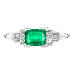 Real GIA Certified Colombian Emerald Gemstone Ring 1.50 ct