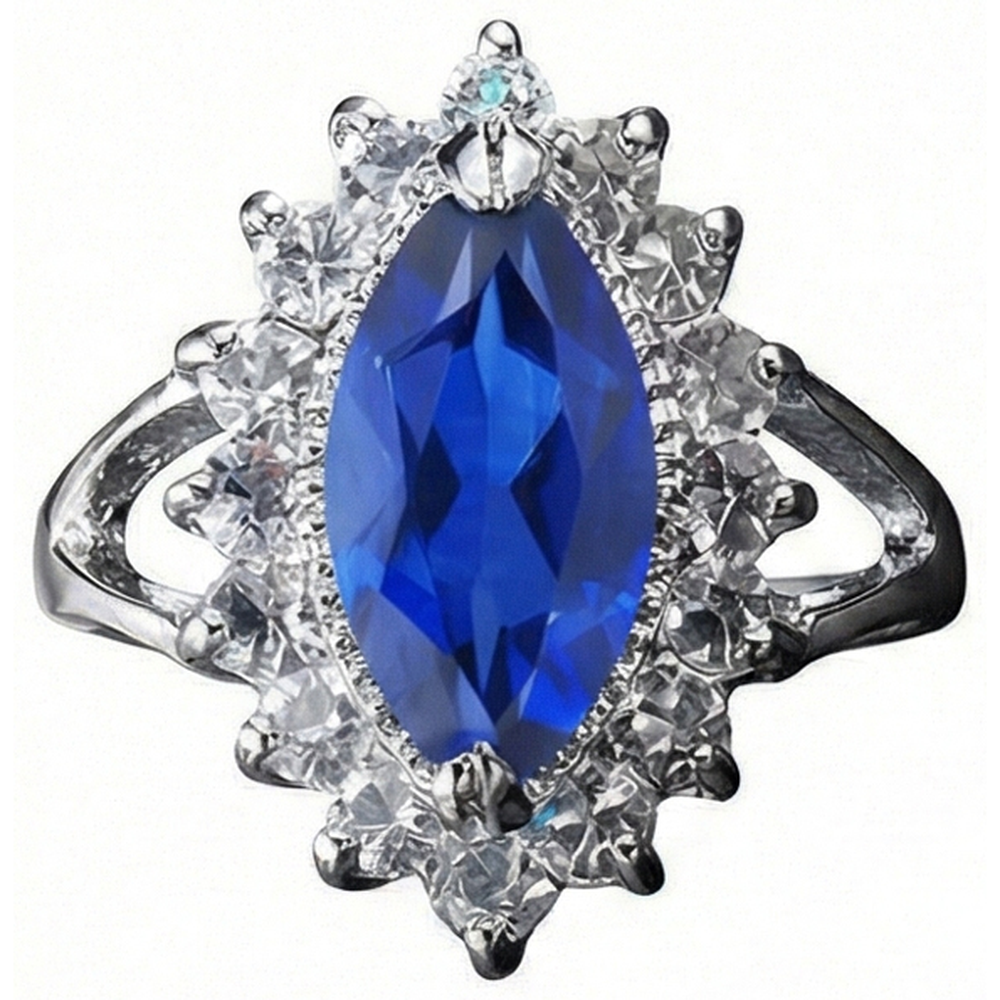 Genuine Marquise Sapphire Expensive Ring
