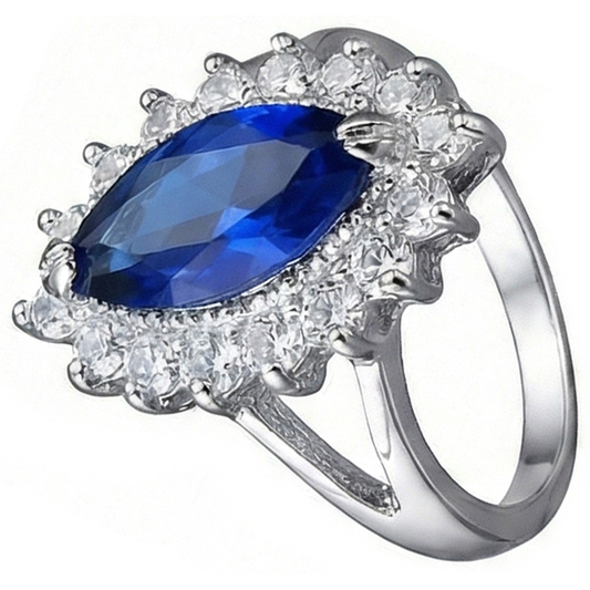IGI CERTIFIED Genuine Marquise Sapphire Expensive Ring